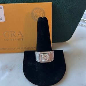 2.0 CT Moissanite 925 Sterling Silver Ring size 11‎